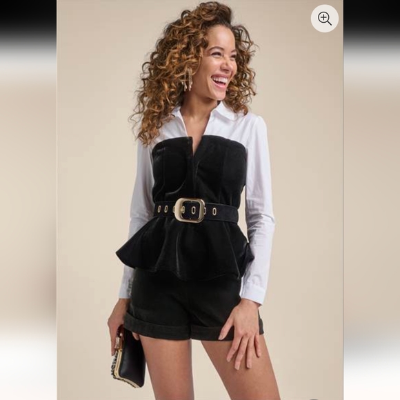 NWT WINTER BUSINESS CHIC STREET STYLE TSHIRT TWO PIECE SHORT SET S: SMALL- LARGE - Picture 2 of 14